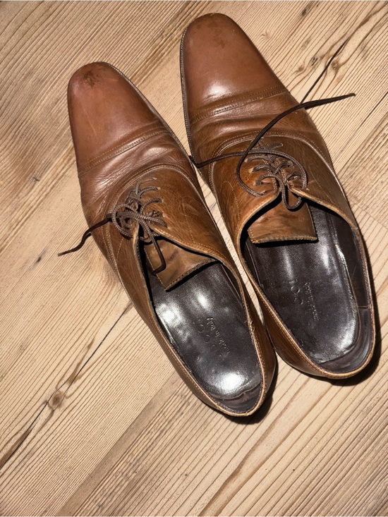 Gucci Brown Leather Cap-Toe Lace-Up Oxfords main image 4